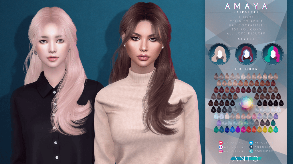 Скриншот мода Прическа Amaya Hairstyle